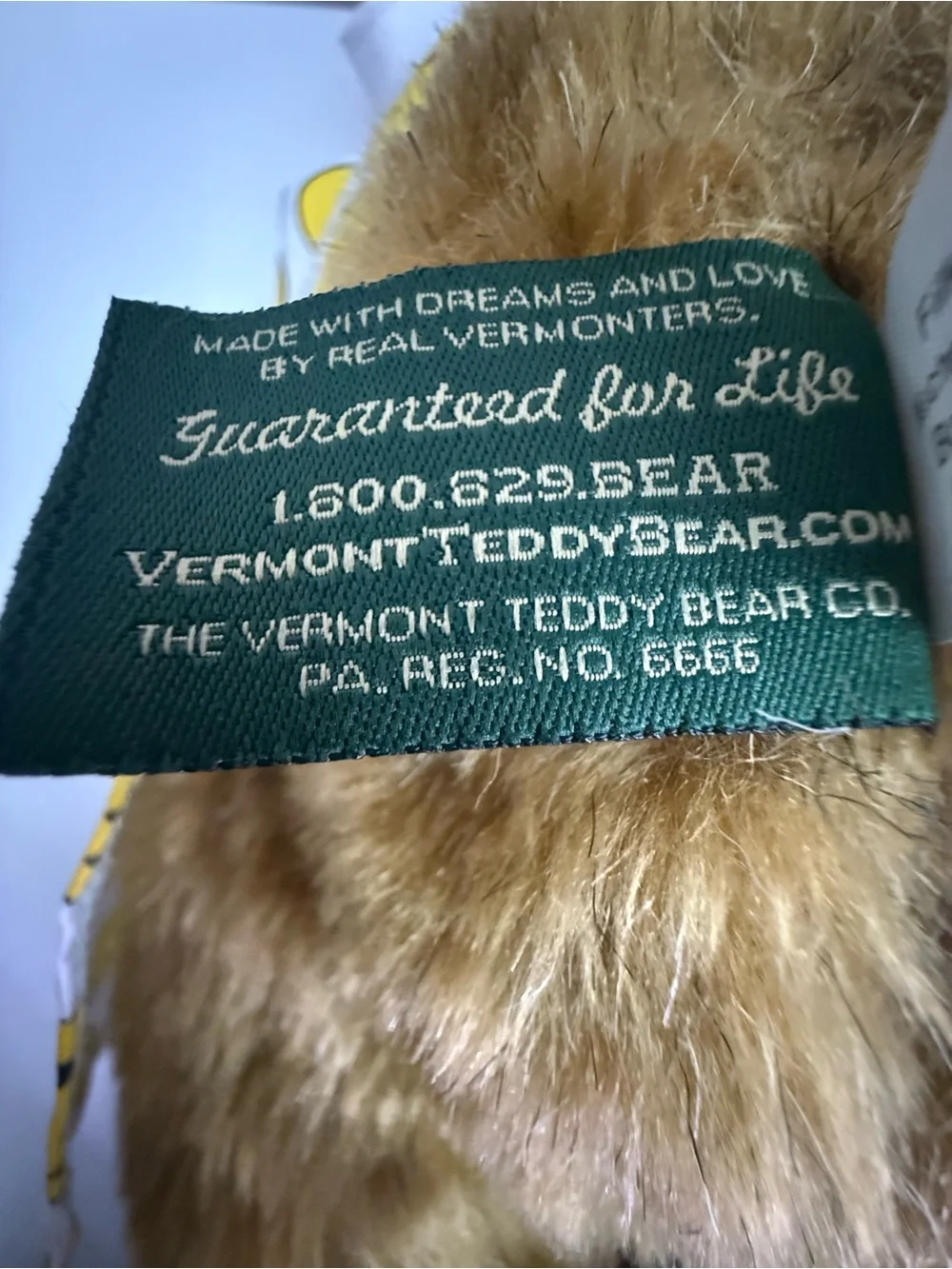 Vermont Teddy Bear Jointed Get Well Hospital Gown Plush 15